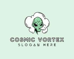 Cosmic Alien Smoke logo design