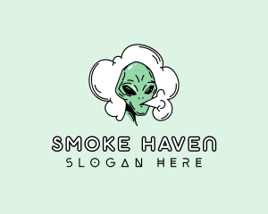 Cosmic Alien Smoke logo design