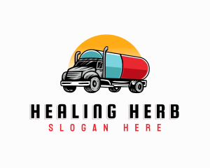 Medicine Truck Capsule logo design