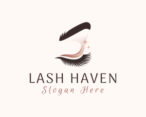 Pretty Feminine Eyelashes logo design