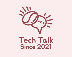 Coffee Bean Talk Bubble logo design