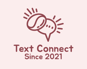 Texting - Coffee Bean Talk Bubble logo design