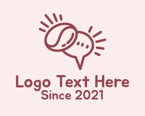Texting Service - Coffee Bean Talk Bubble logo design