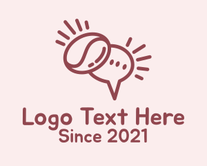 Messaging - Coffee Bean Talk Bubble logo design