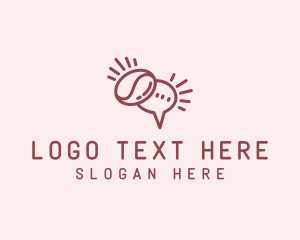 Talk Bubble - Coffee Bean Talk Bubble logo design
