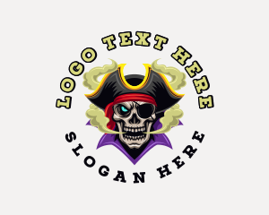Pirate - Pirate Captain Gaming logo design