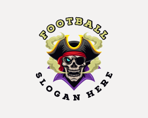 Smoke - Pirate Captain Gaming logo design