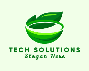 Herbal - Organic Vegan Bowl logo design