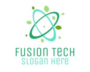 Fusion - Natural Atom Orbit logo design