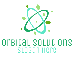 Natural Atom Orbit logo design