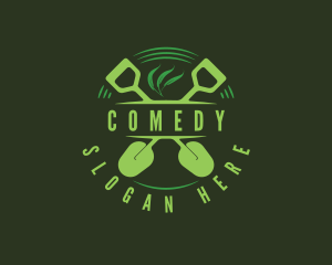 Shovel Grass Leaf Logo