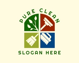 Housekeeping Cleaning Tools  logo design