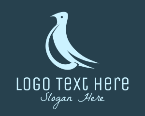 Peace - Blue Peaceful Dove logo design