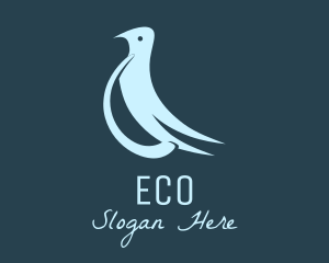 Blue Peaceful Dove Logo