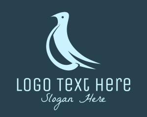 Pigeon - Blue Peaceful Dove logo design