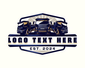 Haulage - Truck Cargo Fleet logo design