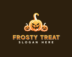 Halloween Spooky Pumpkin logo design