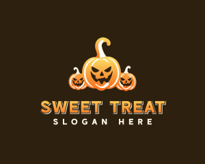 Halloween Spooky Pumpkin logo design