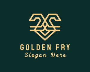 Golden Rabbit Animal logo design