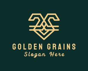 Golden Rabbit Animal logo design