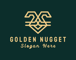 Golden Rabbit Animal logo design