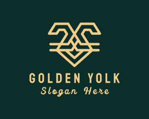 Golden Rabbit Animal logo design