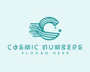 Modern Wave Letter C logo design