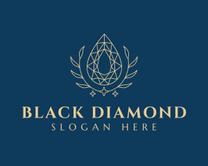 Pear Diamond Leaves logo design