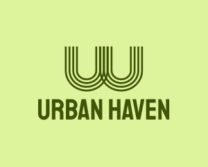 Green Urban Lines logo design