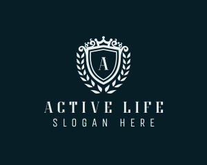 Legal Advice - Shield Crown Wreath Academy logo design