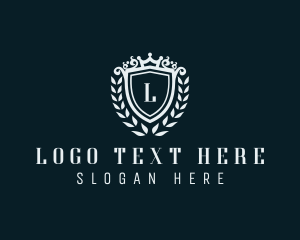 Lawyer - Shield Crown Wreath Academy logo design