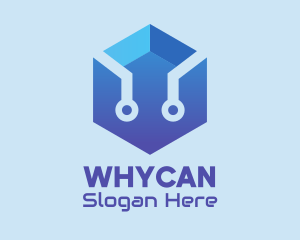 Blue Electric Hexagon Logo
