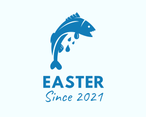 Meal - Blue Bass Fish logo design