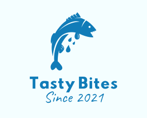 Fast Food - Blue Bass Fish logo design