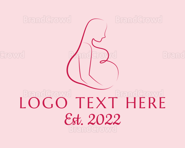 Pregnant Woman Silhouette Logo