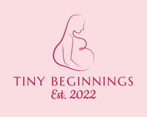 Neonatal - Pregnant Woman Silhouette logo design