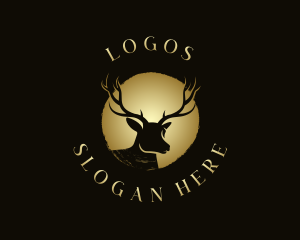 Horns - Wild Deer Antler logo design