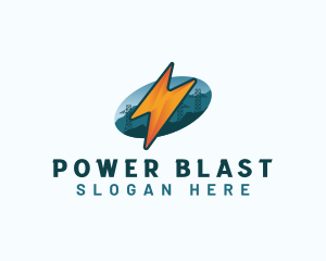 Electricity Power Bolt logo design