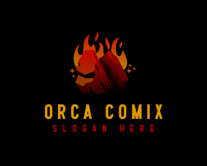 Hot Charcoal Fire Logo