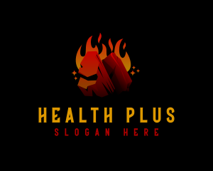 Hot - Hot Charcoal Fire logo design