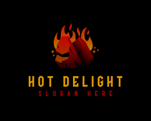 Hot Charcoal Fire logo design