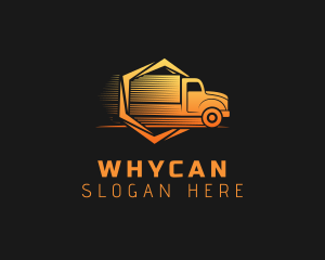 Logistics - Courier Hexagon Truck logo design