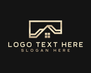 Roof - Home Roofing Realty logo design