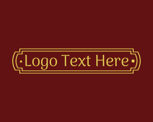 Wordmark - Elegant Hotel Plate Signage logo design