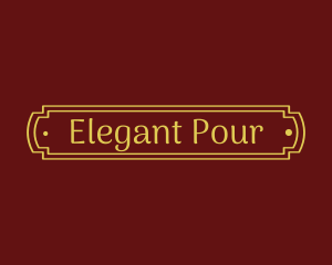 Elegant Hotel Plate Signage logo design