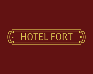 Elegant Hotel Plate Signage logo design