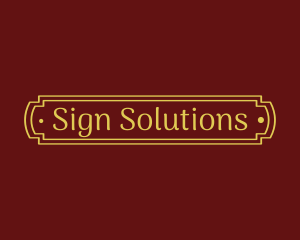 Signage - Elegant Hotel Plate Signage logo design