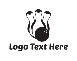 Bird - Penguin Bowling Pins logo design