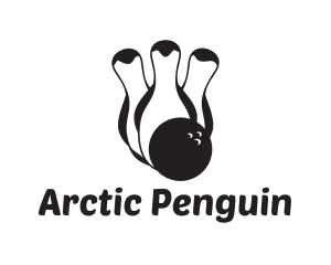 Penguin - Penguin Bowling Pins logo design