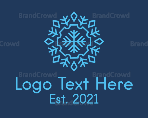 Crystal Frost Snowflake Logo